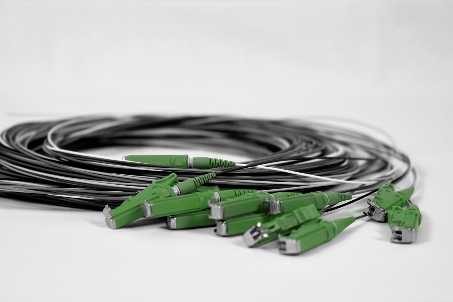 Pigtail-Set, 12xE2000APC, 9/125µm, grün, 2.0m