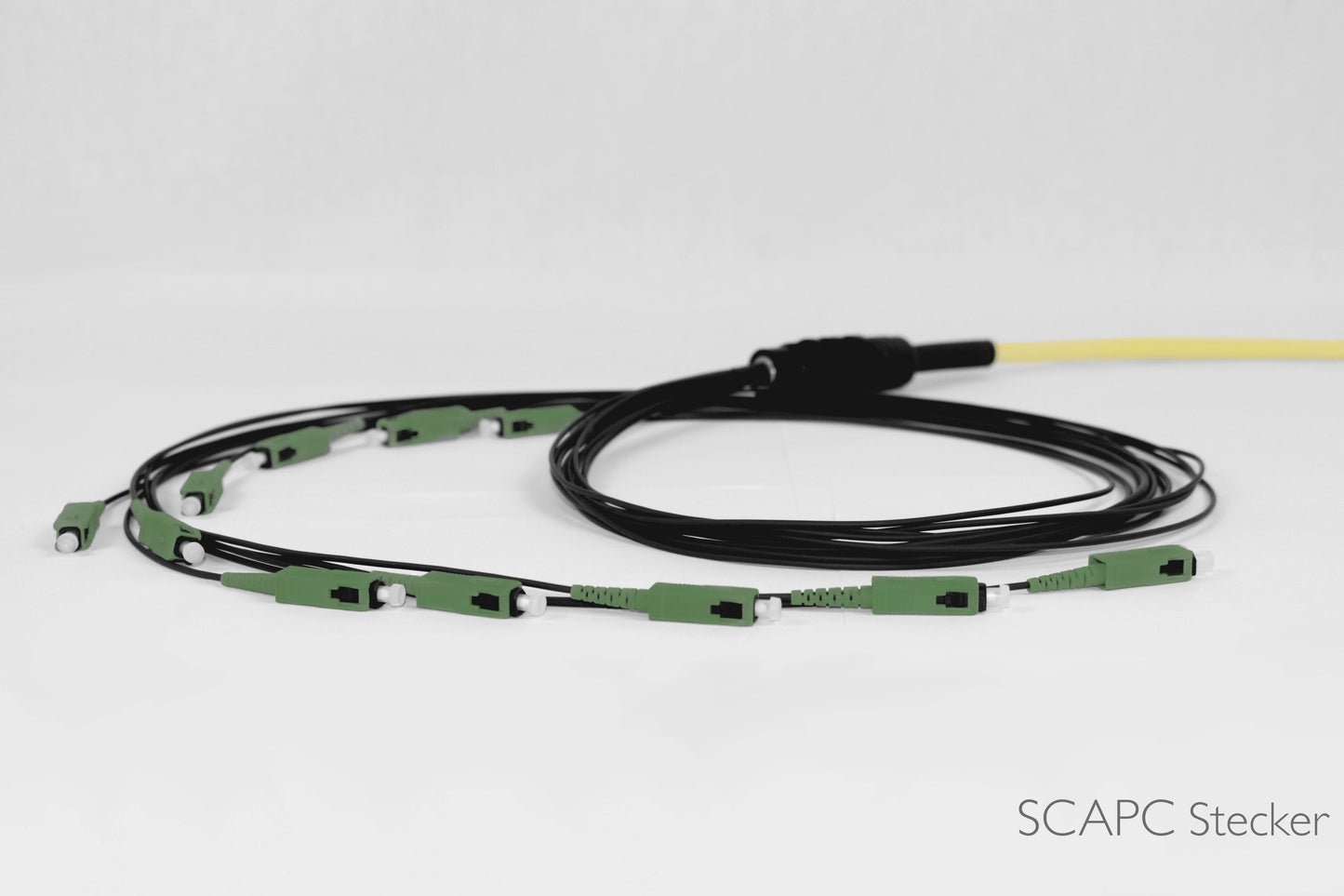 Aufteilerkonfektion für Bündeladerkabel, 4 Fasern, Singlemode