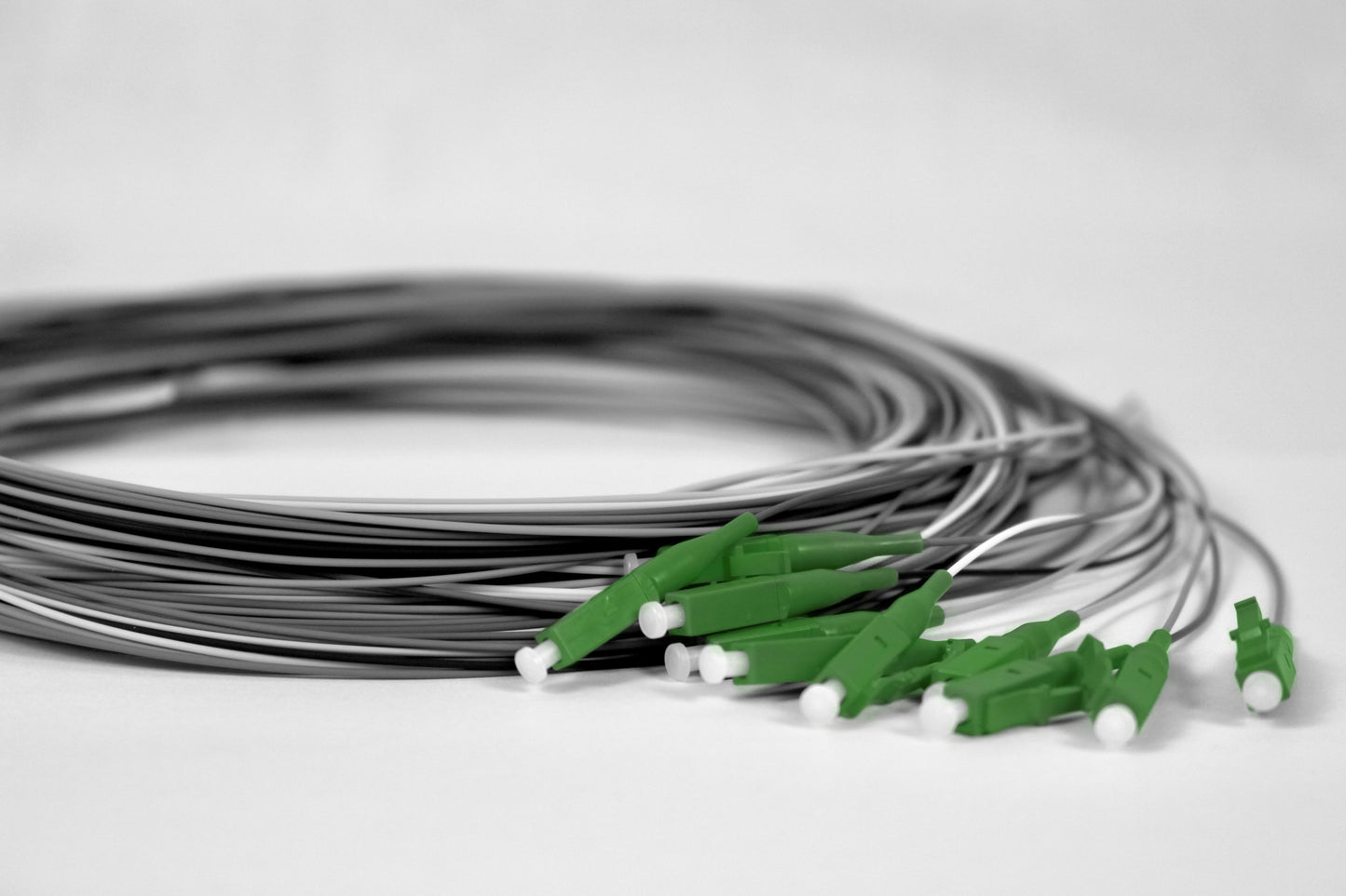 Pigtail-Set, LCAPC, 9/125µm, grün, 2.0m